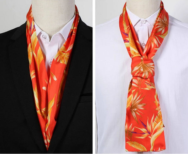Narrow Pure Silk Scarf, Short Silk Neckerchief Men, Short Silk Ascot Men, Silk Scarf For Blazer, Mens Summer Silk Scarf, Soft Silk Short Scarf, Business Slim Silk Scarf, Mens Thin Silk Neck Scarf-HomePaintingDecor