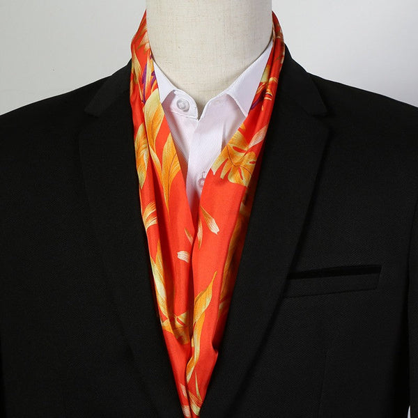 Narrow Pure Silk Scarf, Short Silk Neckerchief Men, Short Silk Ascot Men, Silk Scarf For Blazer, Mens Summer Silk Scarf, Soft Silk Short Scarf, Business Slim Silk Scarf, Mens Thin Silk Neck Scarf-HomePaintingDecor