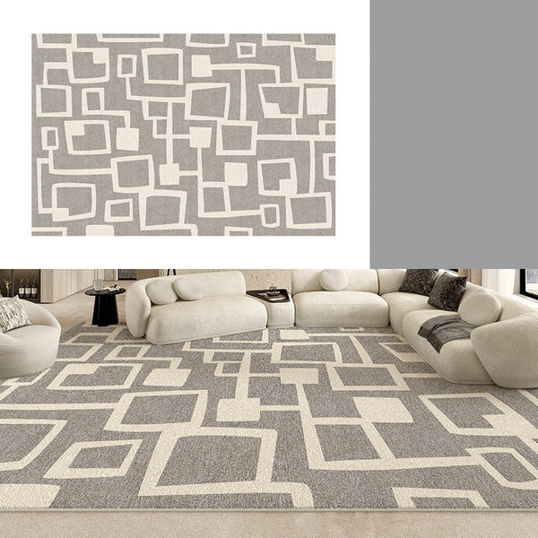 Large Geometric Rugs, Contemporary Area Rugs for Dining Room, Modern Rugs for Living Room, Gray Modern Rugs for Bedroom-HomePaintingDecor