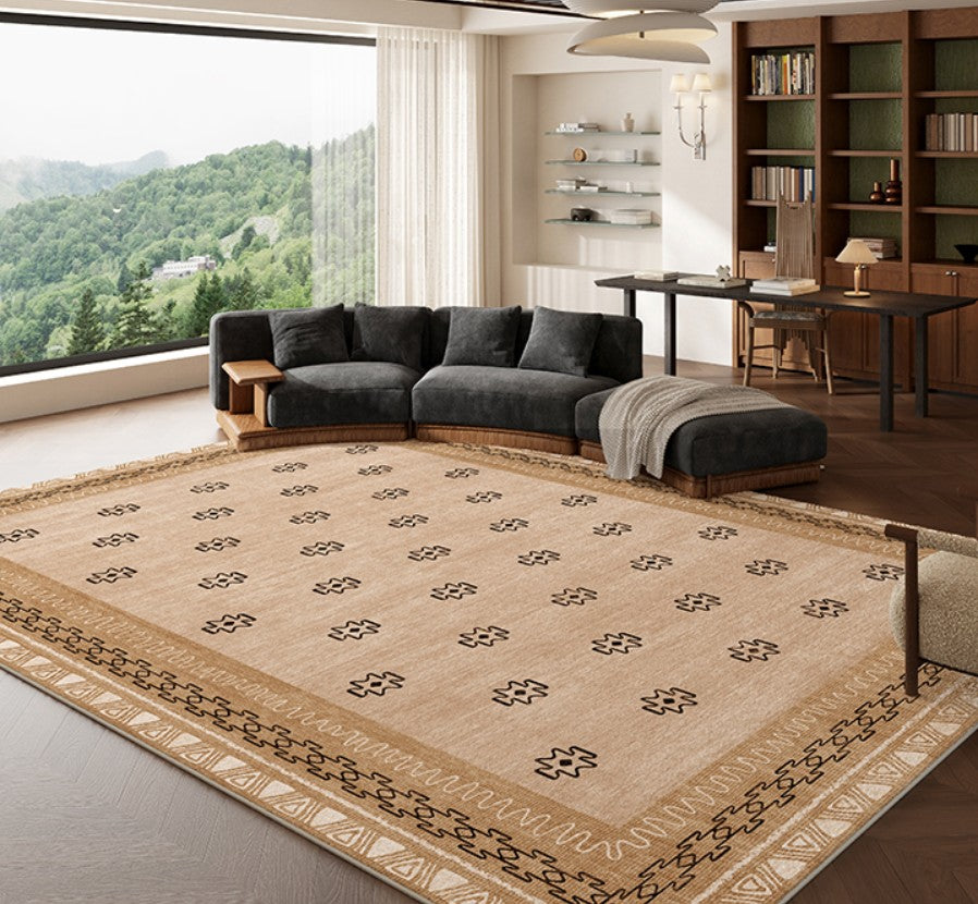 Abstract Contemporary Modern Rugs, Modern Rugs for Dining Room, Geometric Contemporary Rugs Next to Bed, Mid Century Area Rugs for Living Room