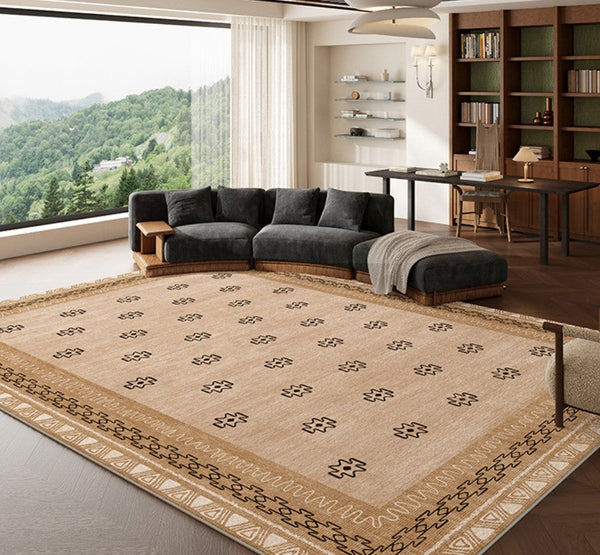 Abstract Contemporary Modern Rugs, Modern Rugs for Dining Room, Geometric Contemporary Rugs Next to Bed, Mid Century Area Rugs for Living Room-HomePaintingDecor