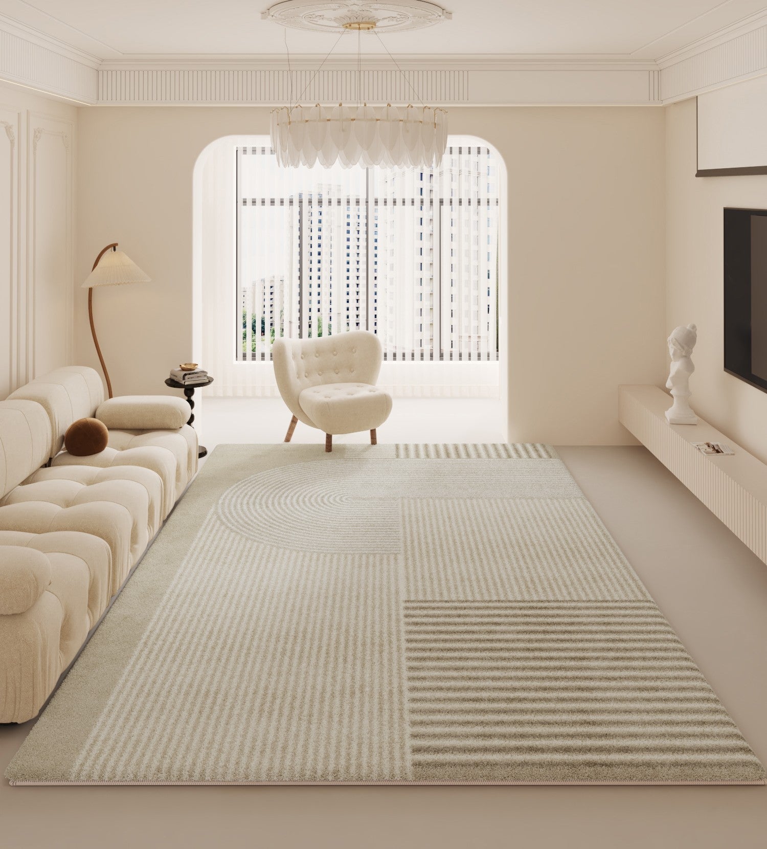 Modern Rugs for Sale, Modern Rugs for Living Room, Soft Modern Rug for Bedroom, Geometric Contemporary Rugs for Dining Room-HomePaintingDecor