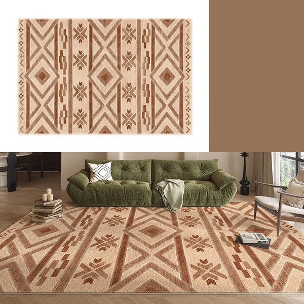 Mid Century Modern Rugs Next to Bed, Contemporary Rugs for Bedroom, Abstract Modern Carpets for Living Room, Modern Rugs for Dining Room-HomePaintingDecor