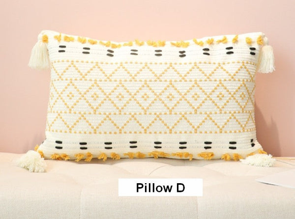 Oriental Decorative Throw Pillows for Bedroom, Square Pillows for Couch, Contemporary Modern Pillow Covers, Bohemian Decorative Sofa Pillows-HomePaintingDecor