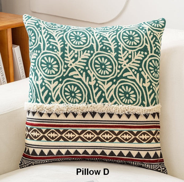 Decorative Throw Pillows for Living Room, Bohemian Decorative Sofa Pillows, Geometric Modern Pillows, Oriental Square Pillows for Couch-HomePaintingDecor