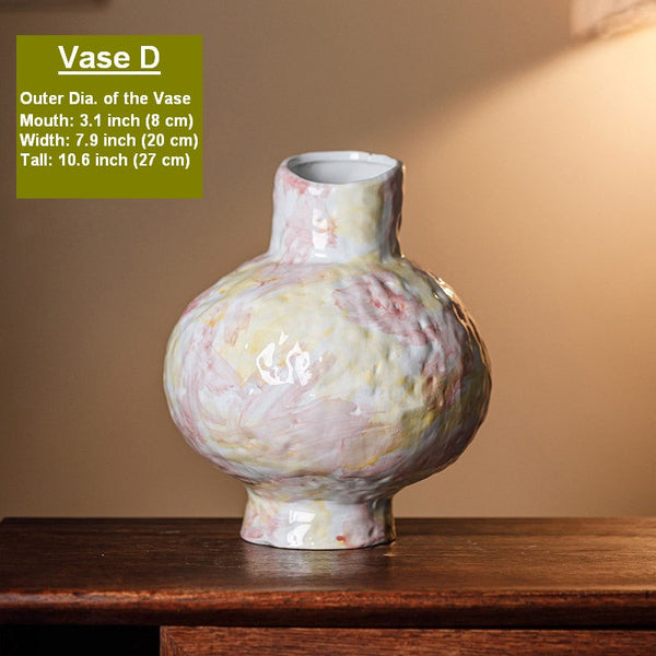 Handmade Water Holding Flower Vases, Modern Bouquet Flower Vases, Centerpiece on Dining Table, Large Flower Vase on Table, Pottery Flower Vases-HomePaintingDecor