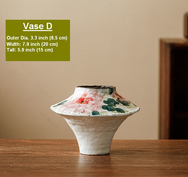 Modern Porcelain Flower Vases, Flower Vases on Table, Handmade Water Holding Flower Vases, Centerpiece on Dining Table, Ceramic Bouquet Vases-HomePaintingDecor