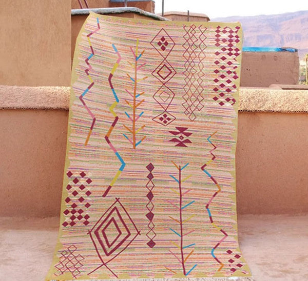 Bedroom Vintage Rugs, Morocco Rugs for Dining Room, Vintage Persian Rugs, Extra Large Traditional Colorful Moroccan Rug, Oversized Area Rugs for Living Room-HomePaintingDecor