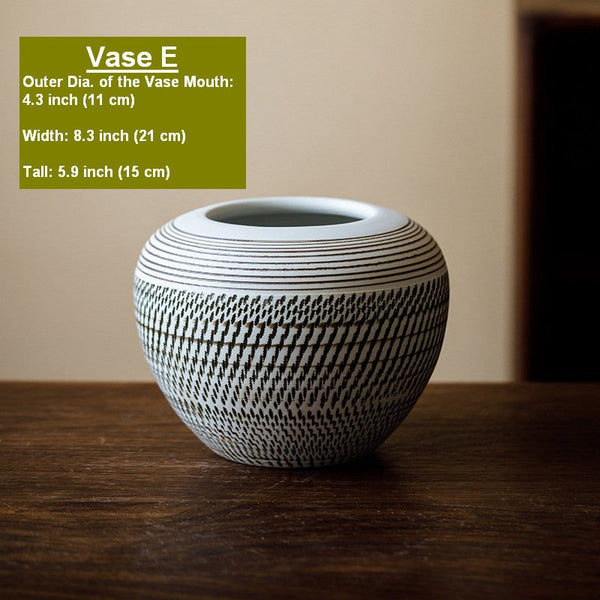 Pottery Flower Vases Urn, Modern Bouquet Flower Vases, Centerpiece on Dining Table, Large Flower Vase on Table, Handmade Water Holding Flower Vases-HomePaintingDecor