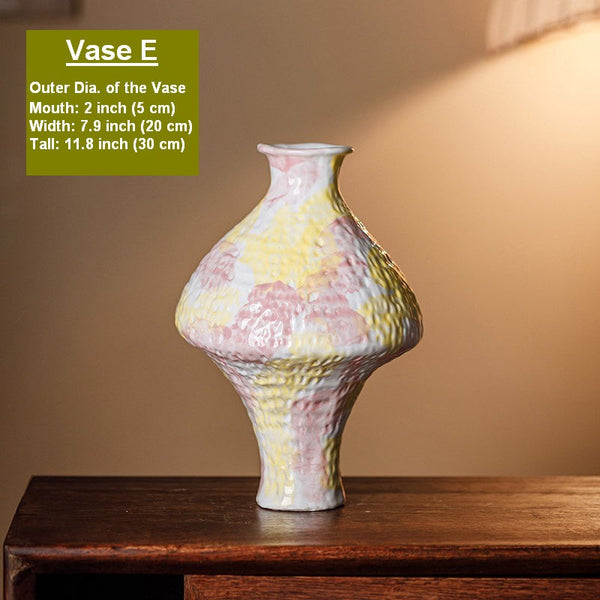 Handmade Water Holding Flower Vases, Modern Bouquet Flower Vases, Centerpiece on Dining Table, Large Flower Vase on Table, Pottery Flower Vases-HomePaintingDecor