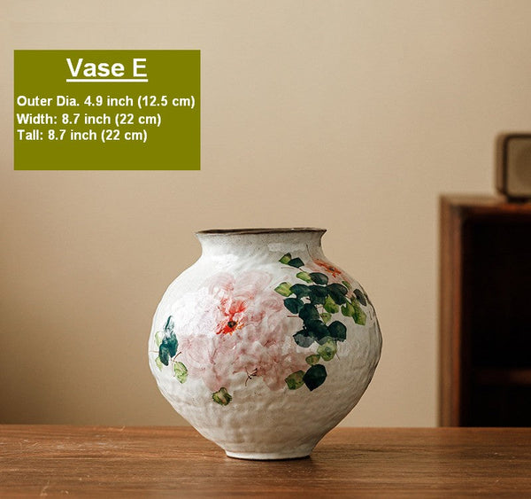 Modern Porcelain Flower Vases, Flower Vases on Table, Handmade Water Holding Flower Vases, Centerpiece on Dining Table, Ceramic Bouquet Vases-HomePaintingDecor