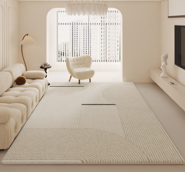 Modern Rugs under Dining Room Table, Abstract Modern Rugs for Living Room, Simple Geometric Carpets for Sale, Contemporary Modern Rugs Next to Bed-HomePaintingDecor