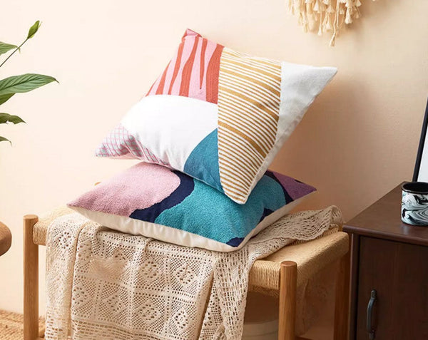 Large Modern Sofa Cushion, Decorative Pillow Covers, Modern Pillows for Couch, Abstract Decorative Throw Pillows for Living Room-HomePaintingDecor