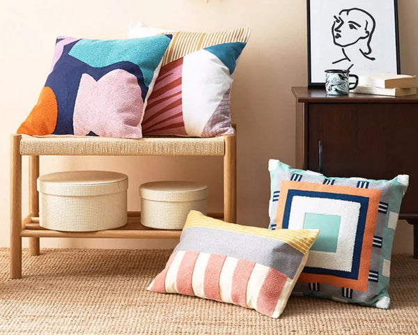 Large Modern Sofa Cushion, Decorative Pillow Covers, Modern Pillows for Couch, Abstract Decorative Throw Pillows for Living Room-HomePaintingDecor