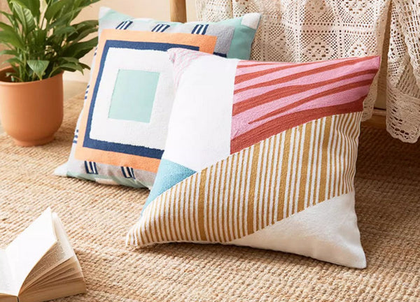 Large Modern Sofa Cushion, Decorative Pillow Covers, Modern Pillows for Couch, Abstract Decorative Throw Pillows for Living Room-HomePaintingDecor