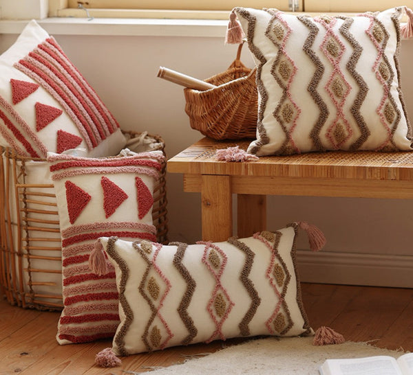 Modern Decorative Pillows for Interior Design, Simple Decorative Pillow Covers, Square Modern Throw Pillows for Couch, Contemporary Modern Sofa Pillows-HomePaintingDecor