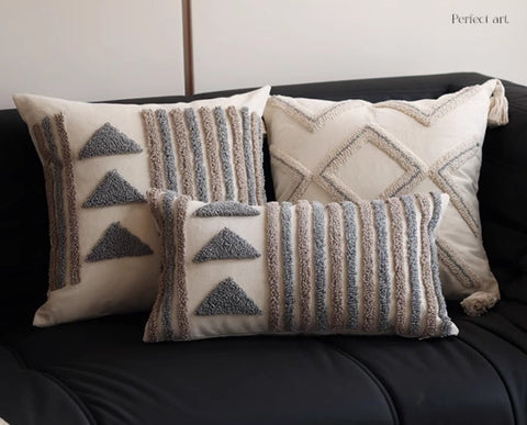 Modern Decorative Pillows for Interior Design, Decorative Pillows for Bedroom, Square Modern Throw Pillows for Couch, Contemporary Modern Sofa Pillow Covers-HomePaintingDecor