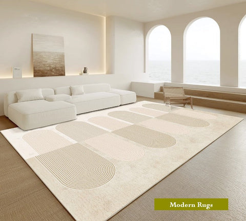 Bedroom Modern Rug Ideas, Kitchen Modern Rugs, Geometric Modern Rug Placement Ideas for Living Room, Contemporary Area Rugs-HomePaintingDecor