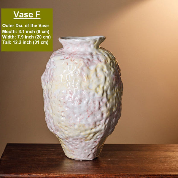 Modern Bouquet Flower Vases, Handmade Water Holding Flower Vases, Centerpiece on Dining Table, Large Flower Vase on Table, Pottery Flower Vases-HomePaintingDecor