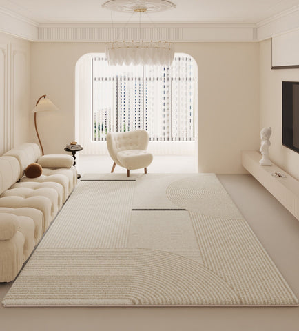 Modern Rugs under Dining Room Table, Abstract Modern Rugs for Living Room, Simple Geometric Carpets for Sale, Contemporary Modern Rugs Next to Bed-HomePaintingDecor