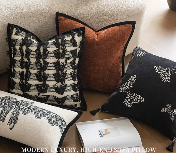 Large Decorative Throw Pillows, Decorative Pillow Arrangement Ideas for Couch, Modern Decorative Pillows for Living Room, Decorative Pillow Covers-HomePaintingDecor