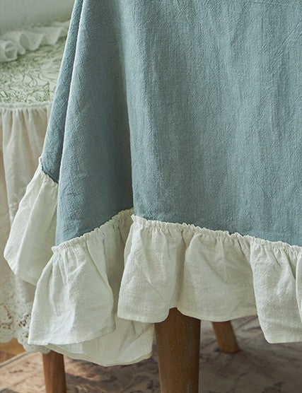 Long Rectangle Tablecloth for Dining Room Table, Blue Modern Table Cloth, Extra Large Tablecloth for Home Decoration, Square Tablecloth for Round Table-HomePaintingDecor