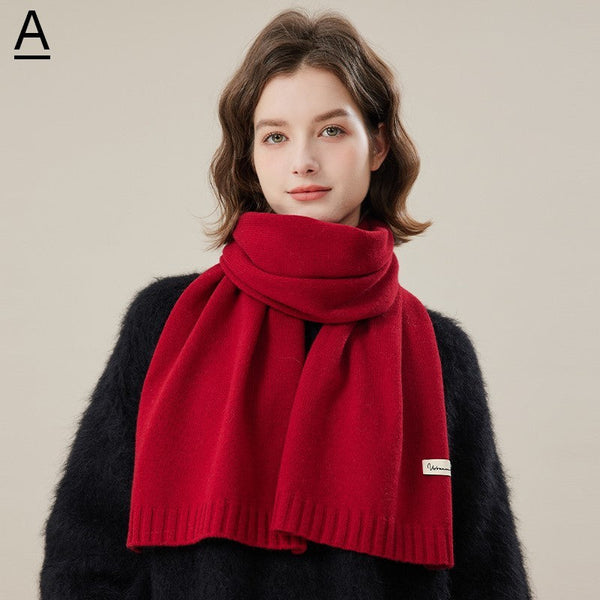 Wool Scarf for Women, Cozy Winter Scarf, Modern Fashion Designer Scarf, Casual Scarf for Women, Soft Cashmere Scarf for Women, Cold Weather Scarf-HomePaintingDecor