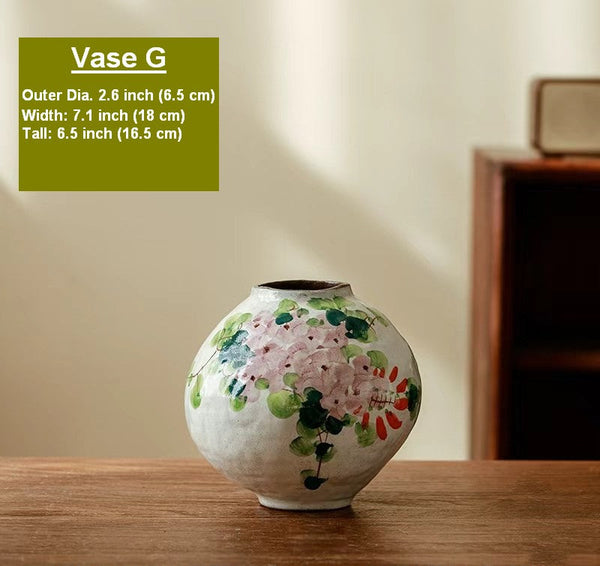 Modern Porcelain Flower Vases, Flower Vases on Table, Handmade Water Holding Flower Vases, Centerpiece on Dining Table, Ceramic Bouquet Vases-HomePaintingDecor