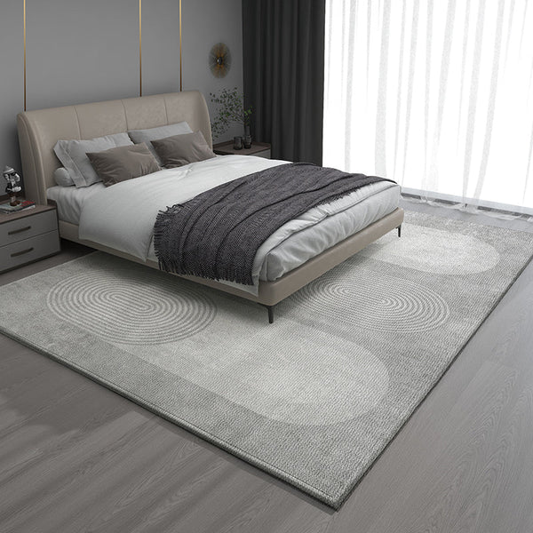 Dining Room Geometric Modern Rugs, Gray Contemporary Modern Rugs for Office, Bedroom Modern Rugs, Extra Large Modern Rugs for Living Room-HomePaintingDecor