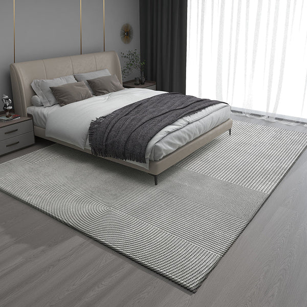 Bedroom Modern Rugs, Extra Large Modern Rugs for Living Room, Dining Room Geometric Modern Rugs, Gray Contemporary Modern Rugs for Office-HomePaintingDecor