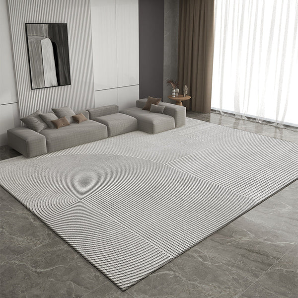 Bedroom Modern Rugs, Extra Large Modern Rugs for Living Room, Dining Room Geometric Modern Rugs, Gray Contemporary Modern Rugs for Office-HomePaintingDecor