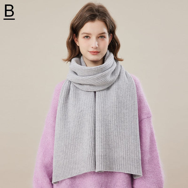 Casual Scarf for Women, Cold Weather Scarf, Warm Winter Scarf, Soft Cashmere Scarf for Women, Fashion Designer Scarf, Green White Grey Wool Scarf for Women-HomePaintingDecor