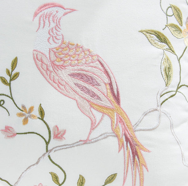 Living Room Decorative Pillows, Modern Decorative Cushions, Decorative Pillows for Bed, Decorative Pillow Arrangement Ideas for Interior Design, Embroidered Floral Bird Pattern Pillow Covers-HomePaintingDecor