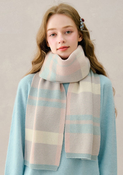 Casual Scarf for Women, Cold Weather Scarves, Modern Wool Scarf for Women, Unique Christmas Gift for Girl, Soft Wool Scarf for Women, Winter Wool Scarf