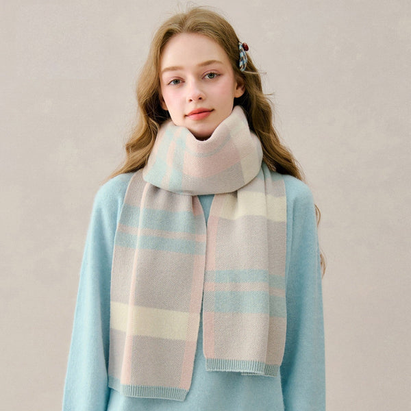 Casual Scarf for Women, Cold Weather Scarves, Modern Wool Scarf for Women, Unique Christmas Gift for Girl, Soft Wool Scarf for Women, Winter Wool Scarf