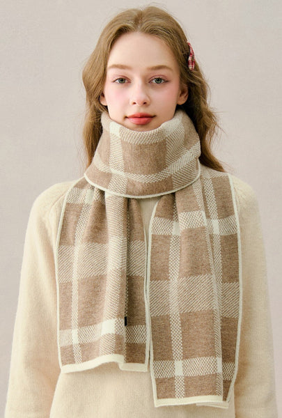Modern Wool Scarf for Women, Unique Christmas Gift for Girl, Casual Scarf for Women, Cold Weather Scarves, Soft Wool Scarf for Women, Winter Wool Scarf