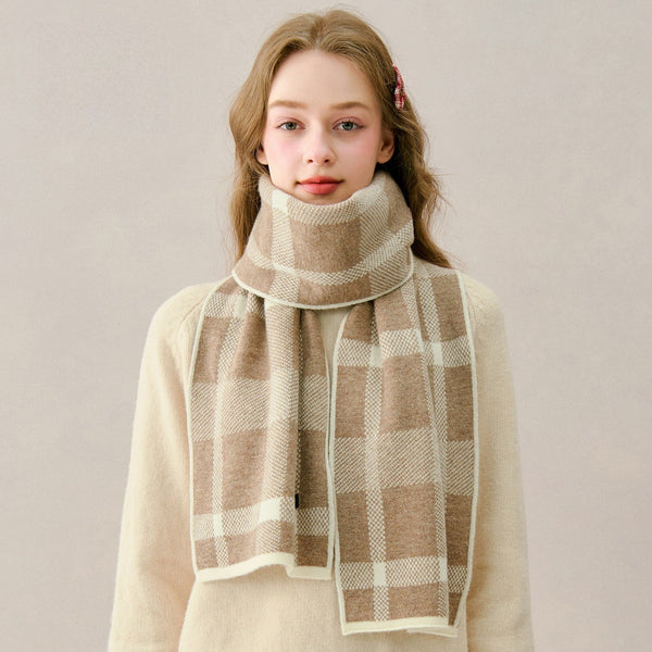 Modern Wool Scarf for Women, Unique Christmas Gift for Girl, Casual Scarf for Women, Cold Weather Scarves, Soft Wool Scarf for Women, Winter Wool Scarf