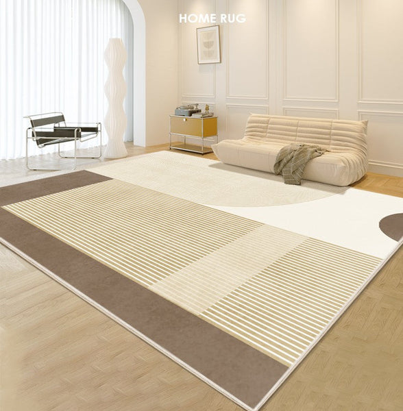 Unique Modern Rugs for Living Room, Abstract Contemporary Modern Rugs, Geometric Contemporary Rugs Next to Bed, Modern Rugs for Dining Room-HomePaintingDecor