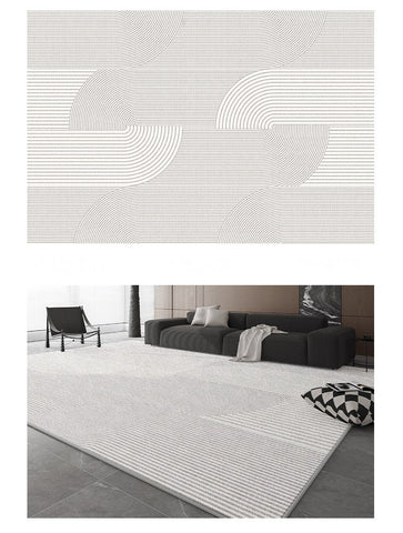 Dining Room Floor Rug, Large Floor Rugs for Living Room, Modern Floor Rugs for Bedroom, Extra Large Geometric Modern Rugs for Office-HomePaintingDecor