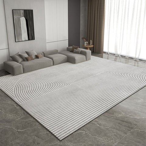 Modern Rugs for Living Room, Bedroom Modern Rugs, Dining Room Geometric Modern Rugs, Extra Large Gray Contemporary Modern Rugs for Office-HomePaintingDecor