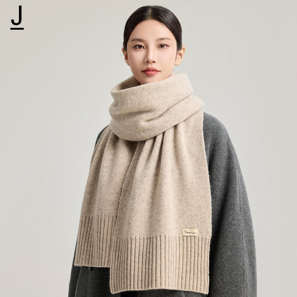 Soft Cashmere Scarf for Women, Casual Scarf for Women, Cold Weather Scarf, Fashion Designer Scarf, Black Winter Scarf, Modern Wool Scarf for Women-HomePaintingDecor