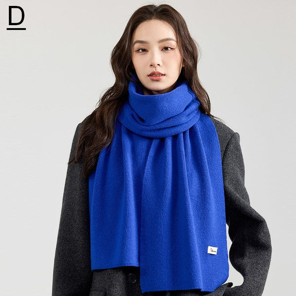 Modern Winter Scarf, Blue Casual Scarf for Women, Fashion Designer Scarf, Cold Weather Scarf, Wool Scarf for Women, Soft Cashmere Scarf for Women-HomePaintingDecor