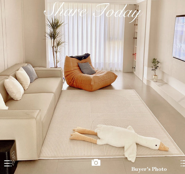 Modern Rugs under Coffee Table, Contemporary Floor Carpets under Sofa, Bedroom Modern Rugs, Modern Area Rug in Living Room-HomePaintingDecor