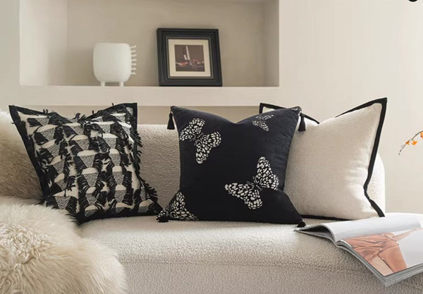 Large Decorative Throw Pillows, Decorative Pillow Arrangement Ideas for Couch, Modern Decorative Pillows for Living Room, Decorative Pillow Covers-HomePaintingDecor