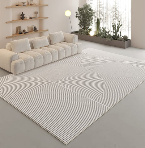 Dining Room Floor Carpet Placement Ideas, Modern Area Rugs for Living Room, Abstract Contemporary Modern Rugs, Unique Modern Rugs for Bedroom-HomePaintingDecor