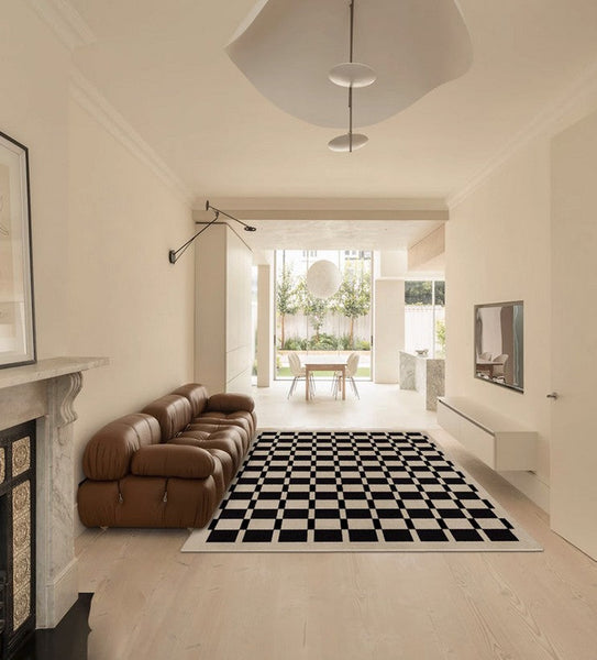 Modern Carpets for Living Room, Modern Rugs for Dining Room, Mid Century Modern Rugs Next to Bed, Thick Contemporary Rugs for Bedroom-HomePaintingDecor