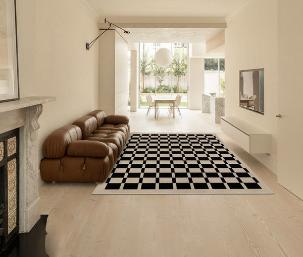 Modern Carpets for Living Room, Modern Rugs for Dining Room, Mid Century Modern Rugs Next to Bed, Thick Contemporary Rugs for Bedroom-HomePaintingDecor