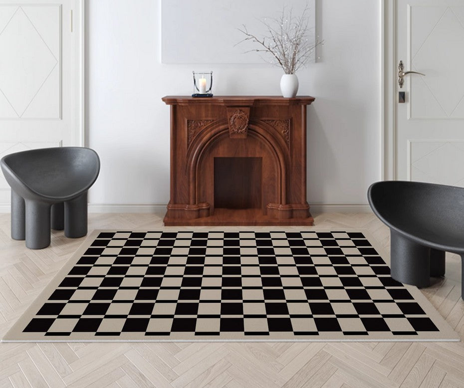 Modern Carpets for Living Room, Modern Rugs for Dining Room, Mid Century Modern Rugs Next to Bed, Thick Contemporary Rugs for Bedroom-HomePaintingDecor