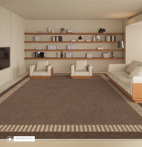 Rectangular Modern Rugs under Sofa, Large Modern Rugs in Living Room, Soft Contemporary Rugs for Bedroom, Dining Room Floor Carpets, Modern Rugs for Office-HomePaintingDecor