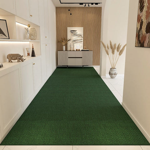 Green Contepmorary Runner Rugs, Extra Long Narrow Runner Rugs, Washable Long Hallway Runners, Geometric Modern Long Hallway Runners, Modern Entryway Runner Rug Ideas-HomePaintingDecor